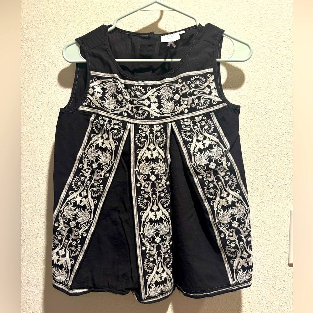 Embroidered tank top